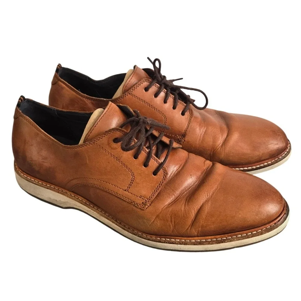Cole Haan Grand OS‎ Men's Brown Leather Oxford Shoes Business CasualSize 11M